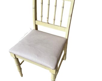 Silla de bambú vintage de los años 70