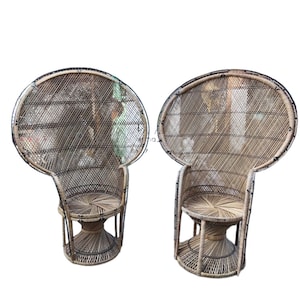 1970s vintage peacock chairs- a pair