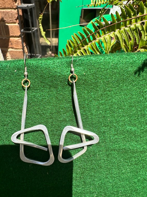 Geometric Modern Dangles Earrings - image 6