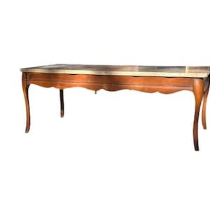 Wooden Coffee Table With Marble Top