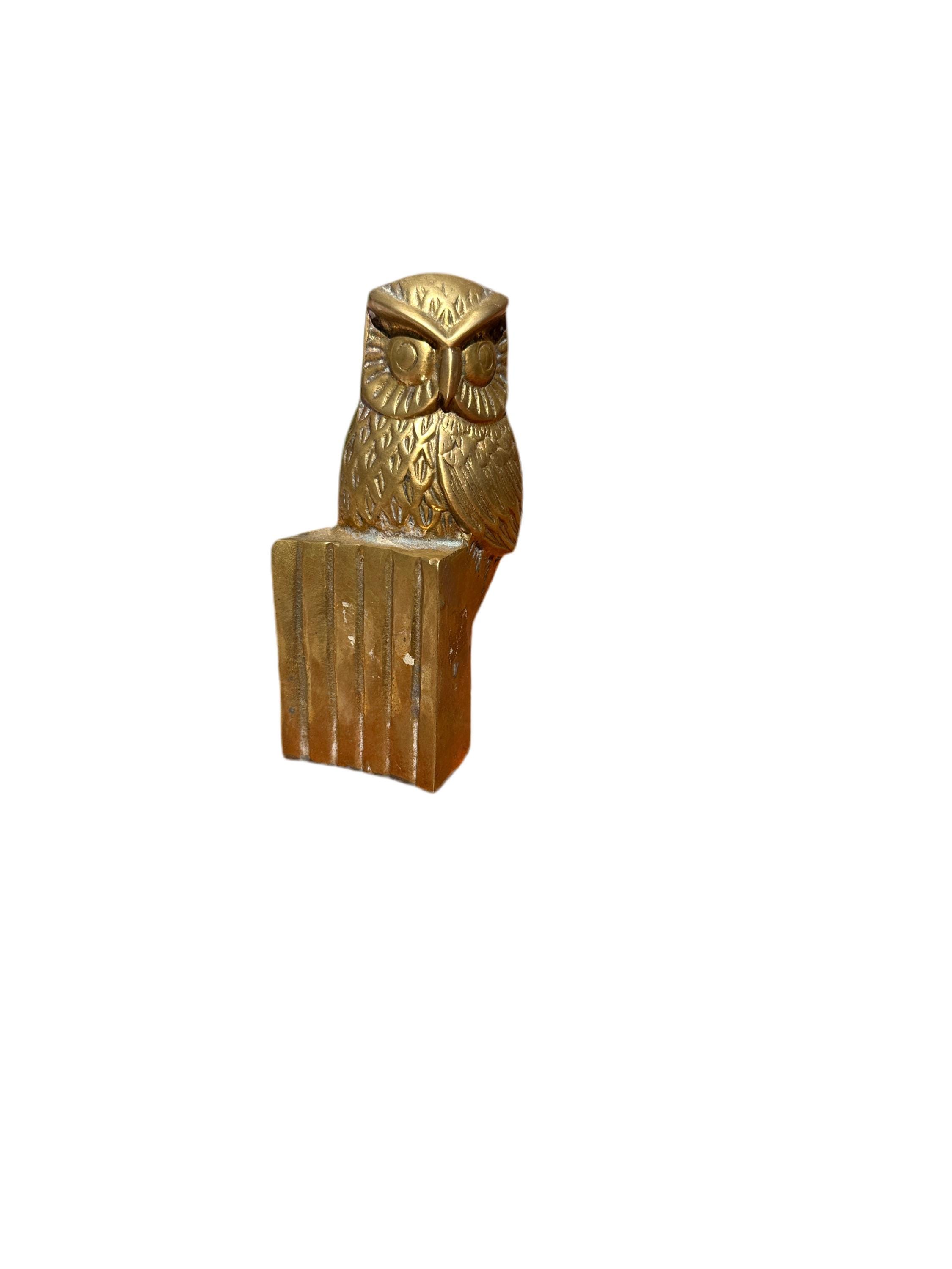 Vintage Brass Owl