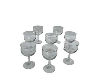 Samling av vinglas i glas - Set om 8