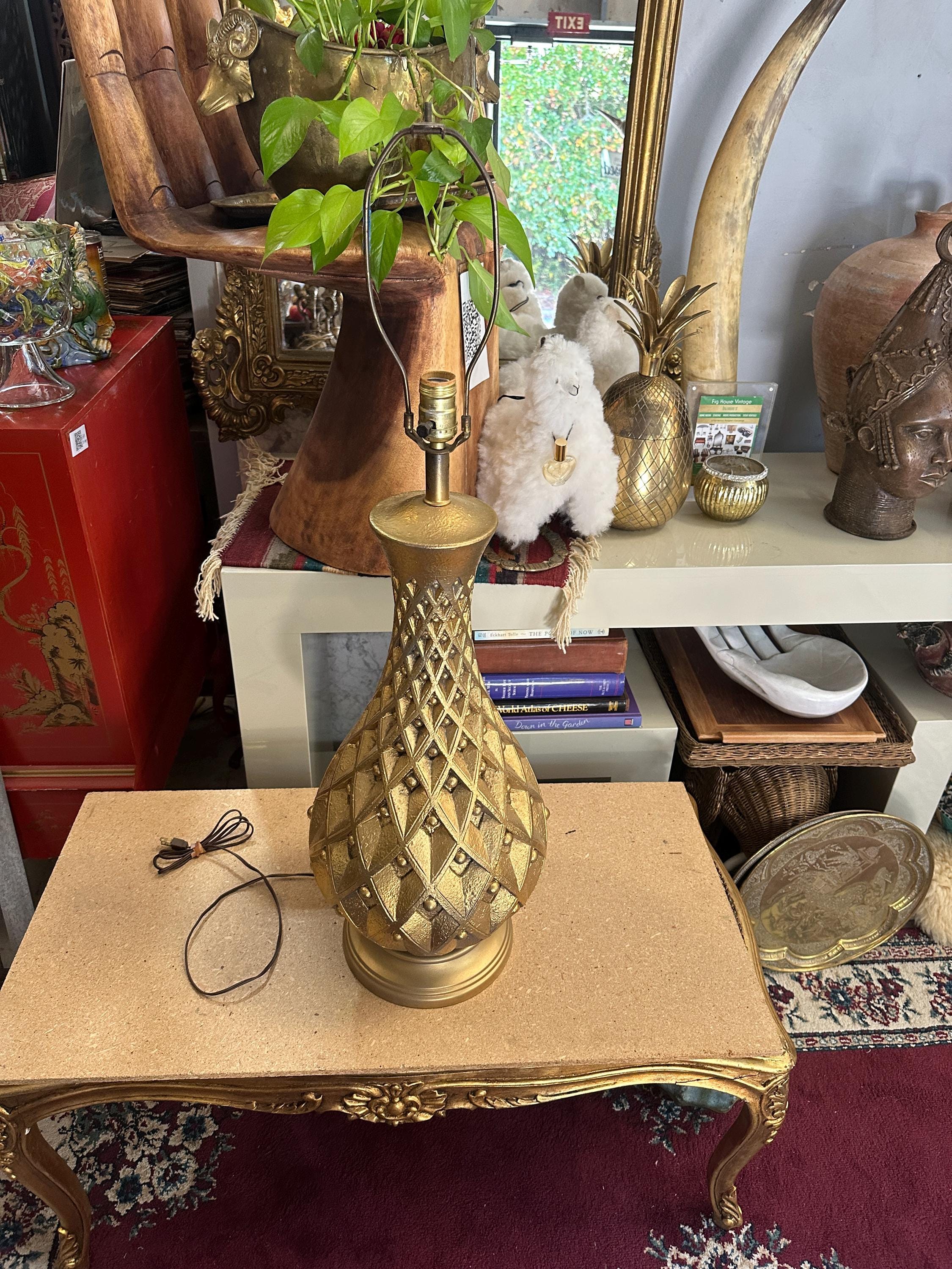 1970s Vintage Colossal Jo Wallis Gold Lamp- Signed by Artist - Etsy