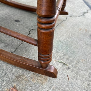 Antique Wooden Rocking Chair Virginia Stamped - Etsy