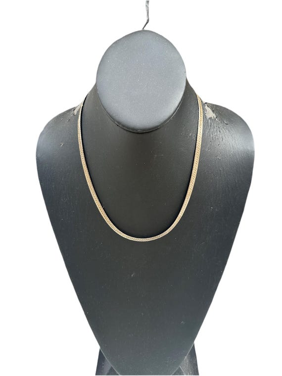Thick Silver Simple Necklace - image 1