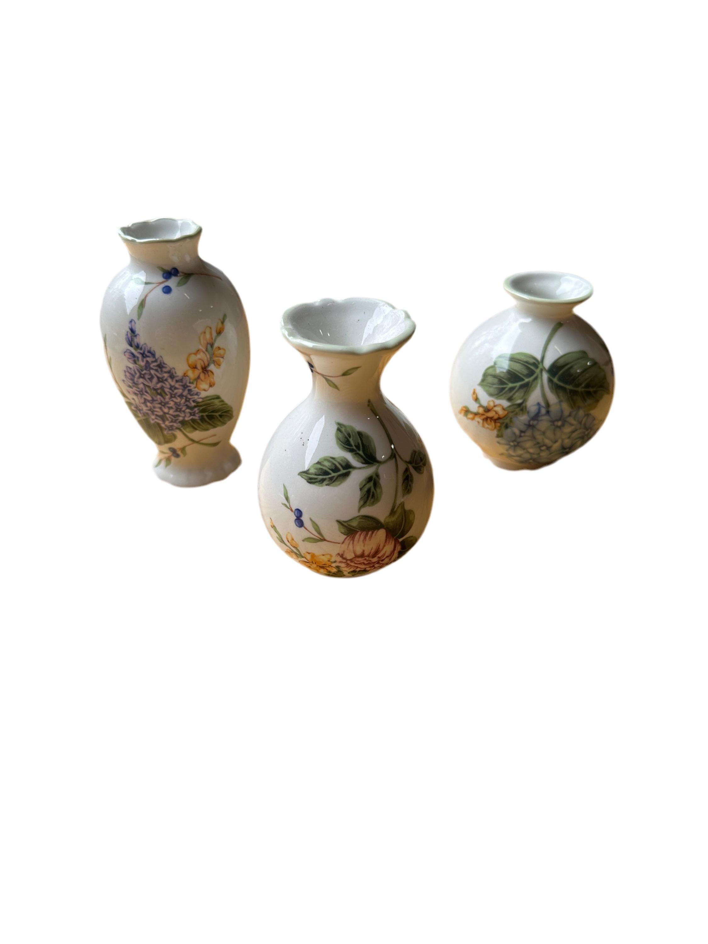 小さな陶器の花瓶コレクション - 3個セット - Etsy 日本