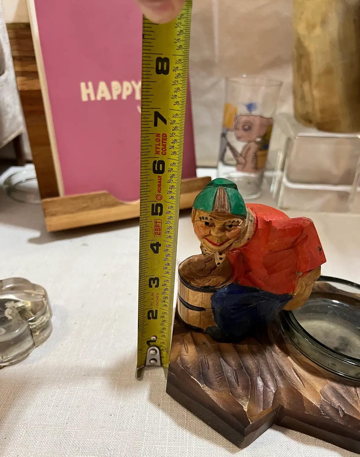 1950年代の木製とガラス製のギャグギフト灰皿 - Etsy 日本
