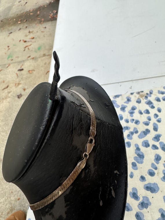 Thick Silver Simple Necklace - image 8