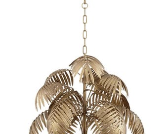 Gold Medal Palm Leaf Chandelier