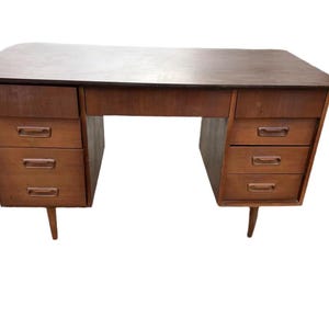 1970s Vintage Swedish Wood Writing Desk
