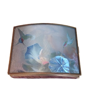 Glass Bird Trinket Box