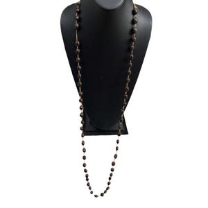 Wooden Brown Beaded Long Hand Made Necklace