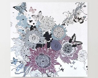 Flower Painting | Large flower painting | Purple flower painting | Floral painting original | Flower painting original | Floral motives