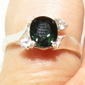 Tourmaline Ring with White Sapphire Accents image 3