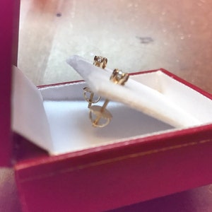 14k- 3mm White Sapphire Earrings