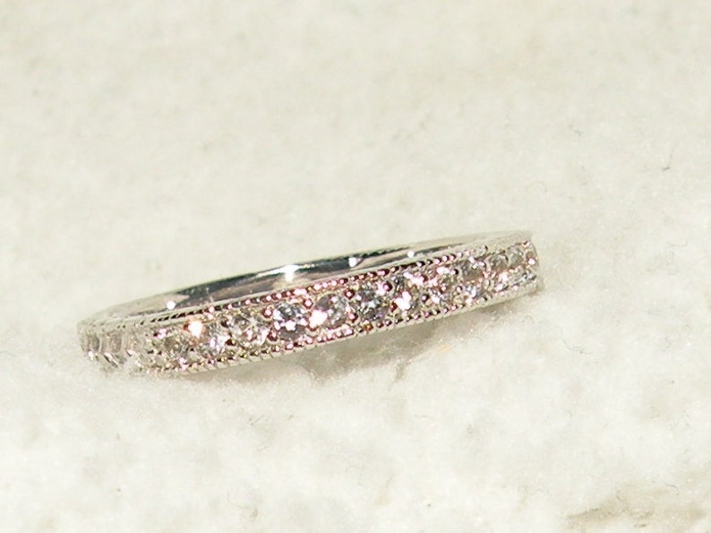 14kt White Gold Matching Ashley Wedding Band image 3