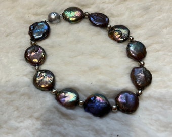 Large Coin Pearl Bracelet