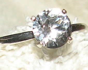 1ct White Sapphire Engagement Ring