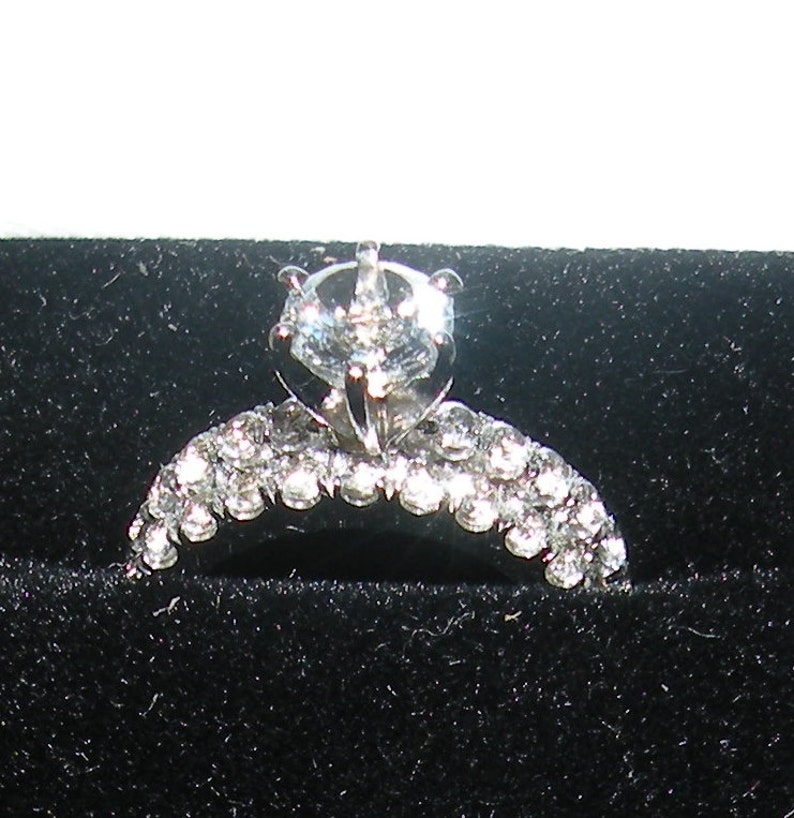 The Kate 14kt Engagement Ring White Sapphire with Diamond Accents image 5