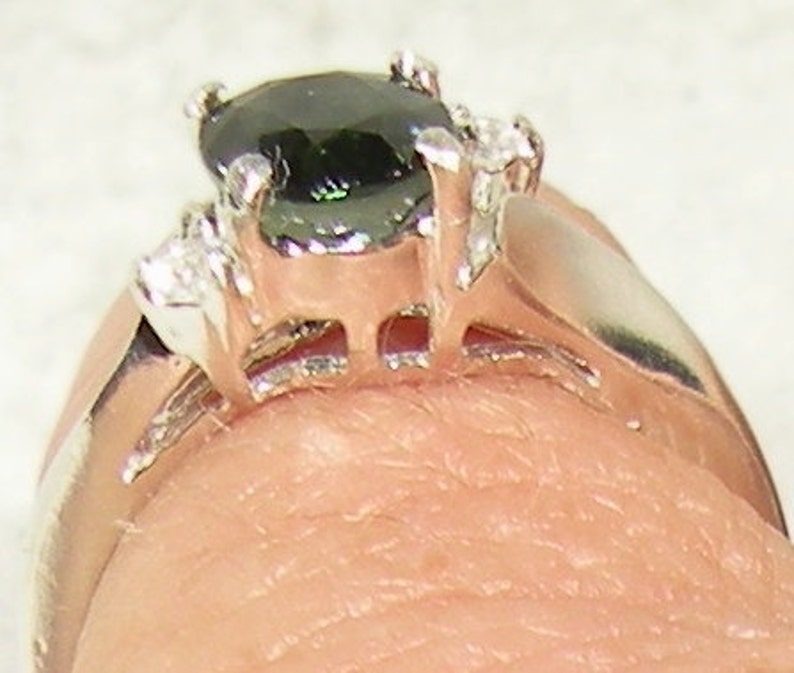 Tourmaline Ring with White Sapphire Accents image 4