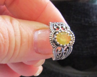 Unheated and Untreated Yellow Sapphire Ring