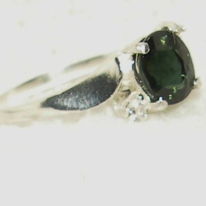 Tourmaline Ring with White Sapphire Accents image 2