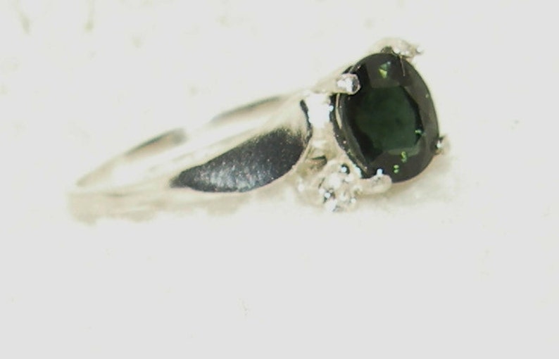 Tourmaline Ring with White Sapphire Accents image 2