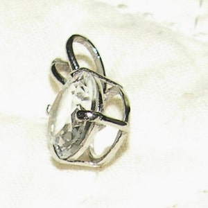 2.35ct 14kt White Sapphire Pendant image 3