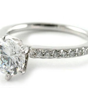 The Kate 14kt Engagement Ring White Sapphire with Diamond Accents image 2