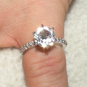 The Kate 14kt Engagement Ring White Sapphire with Diamond Accents image 3