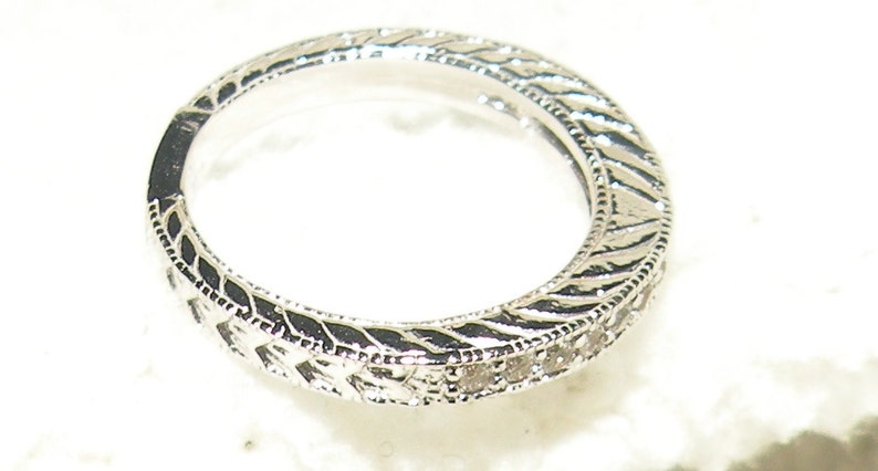 14kt White Gold Matching Ashley Wedding Band image 2