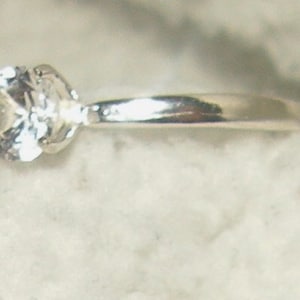 White Sapphire Engagement Ring Solitaire