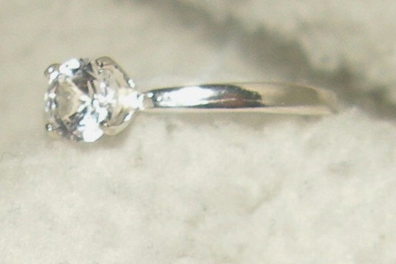 white sapphire solitaire ring white sapphire solitaire ring