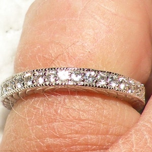 14kt White Gold Matching Ashley Wedding Band image 1