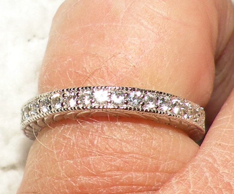 14kt White Gold Matching Ashley Wedding Band image 1