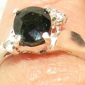 Tourmaline Ring with White Sapphire Accents image 1