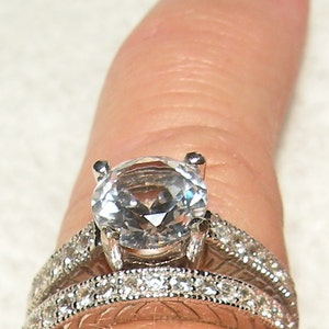 14kt White Gold Matching Ashley Wedding Band image 5