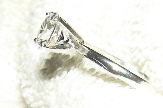 white sapphire solitaire ring white sapphire solitaire ring