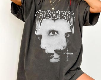 Lady Gaga Dueling Twins MAYHEM Art Graphic Tee Tshirt | the Mayhem