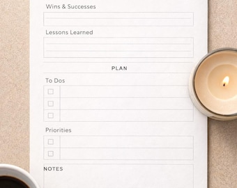 Weekly Reset Planner Printable | Sunday Reset Sheet | Minimal Weekly Planning