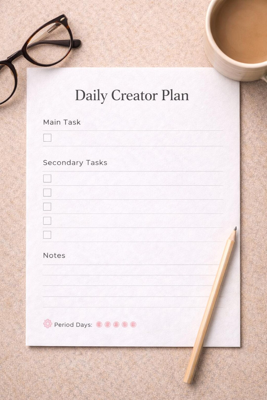 Daily Creator Planner Printable | Digital Creator Plan | Minimal ...