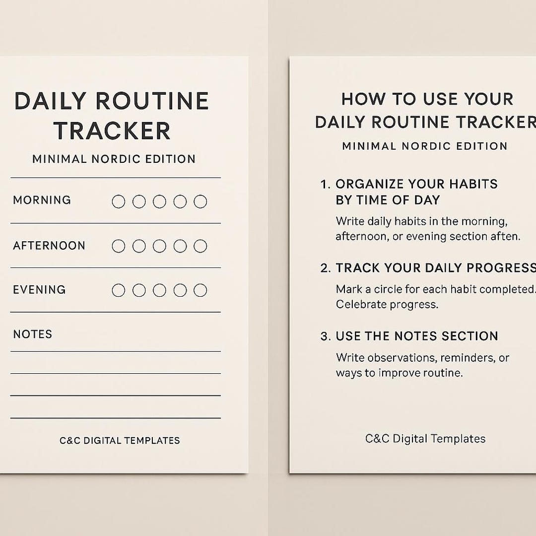 Daily Routine Tracker - Etsy
