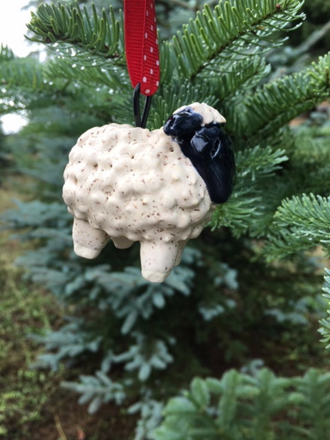 Sheep Ornament Christmas Ornament Ceramic Sheep Ornaments | Etsy