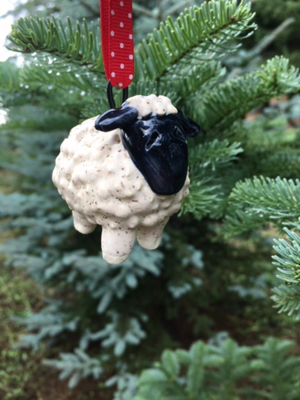 Sheep Ornament Christmas Ornament Ceramic Sheep Ornaments | Etsy