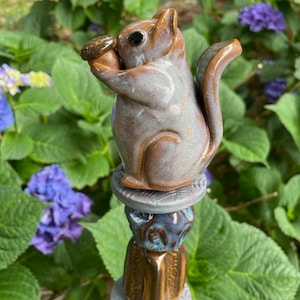 Squirrel and Acorn Garden Totem - Etsy