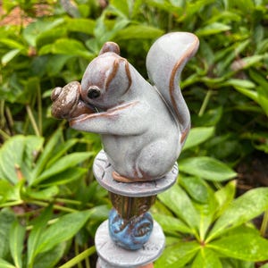 Squirrel and Acorn Garden Totem