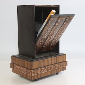 Vintage Soviet Musical Cigarette Dispenser, 1970s USSR Secret Book Carousel, Soviet Propaganda
