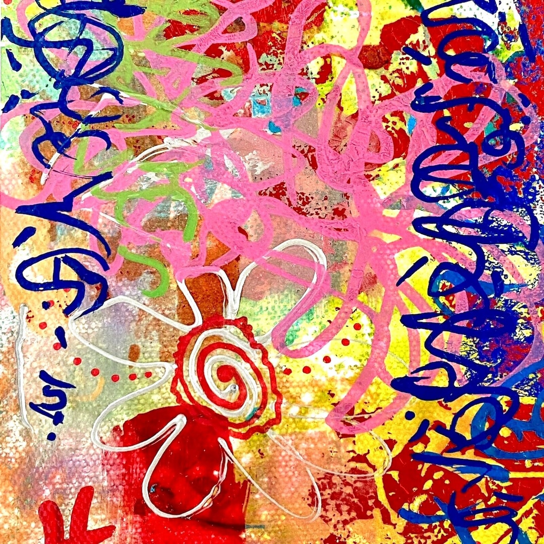 Scripting 3 Original Art Liquid Oil Paint & Marker Signed Painting ...