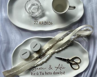 Verlobungstablett | Söz Tepsisi | Ringtablett | Kaffeetablett Komplettset | Verlobungstablett Hochzeit | Verlobung Deko | Kiz isteme