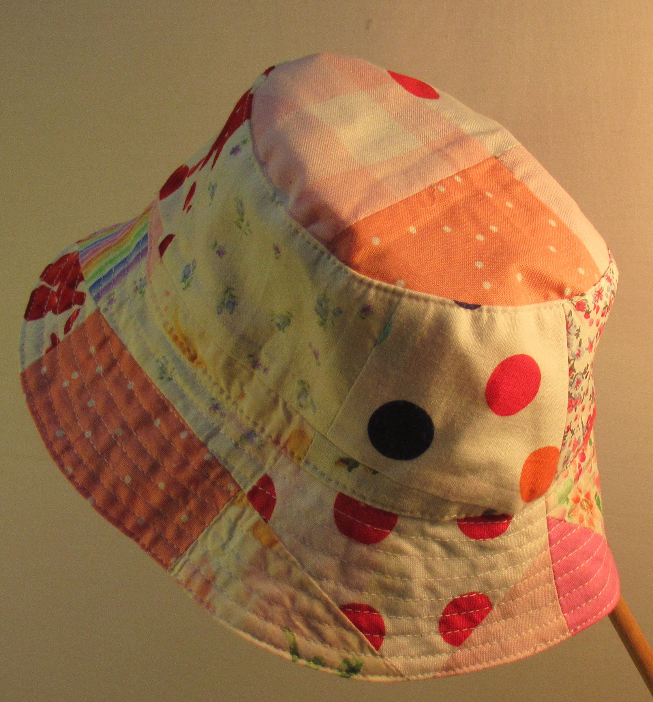 Babyhug Cotton Woven Two Layer Bucket Hat Floral Print - Pink main image 1